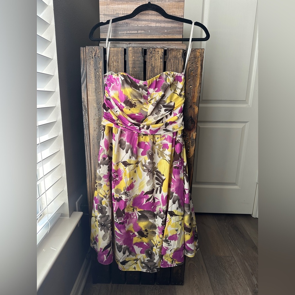 Colorful strapless dress